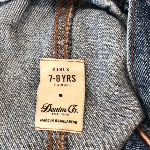 Denim girls overall dress - Picture 3 of 4